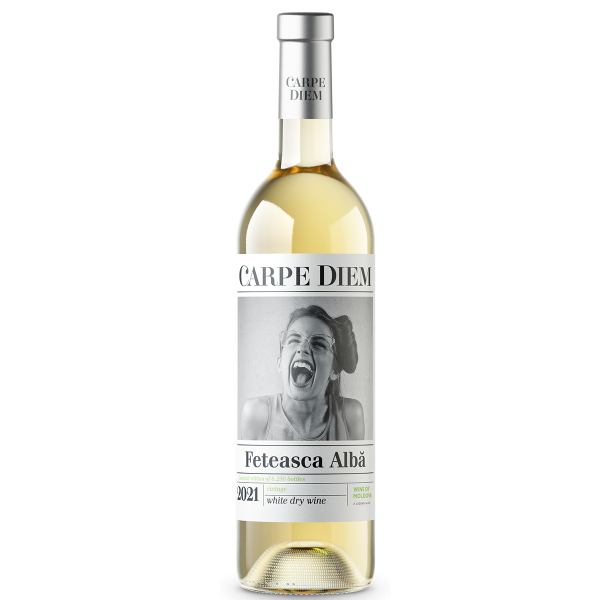 Carpe Diem Feteasca Alba vin alb sec 0,75 litri, 12,5% alcool, recolta 2021