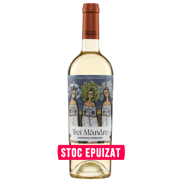Divus Domeniile Vorniceni Trei Mandre vin alb Cupaj sec 0,75 litri, 12,5% alcool, recolta 2021